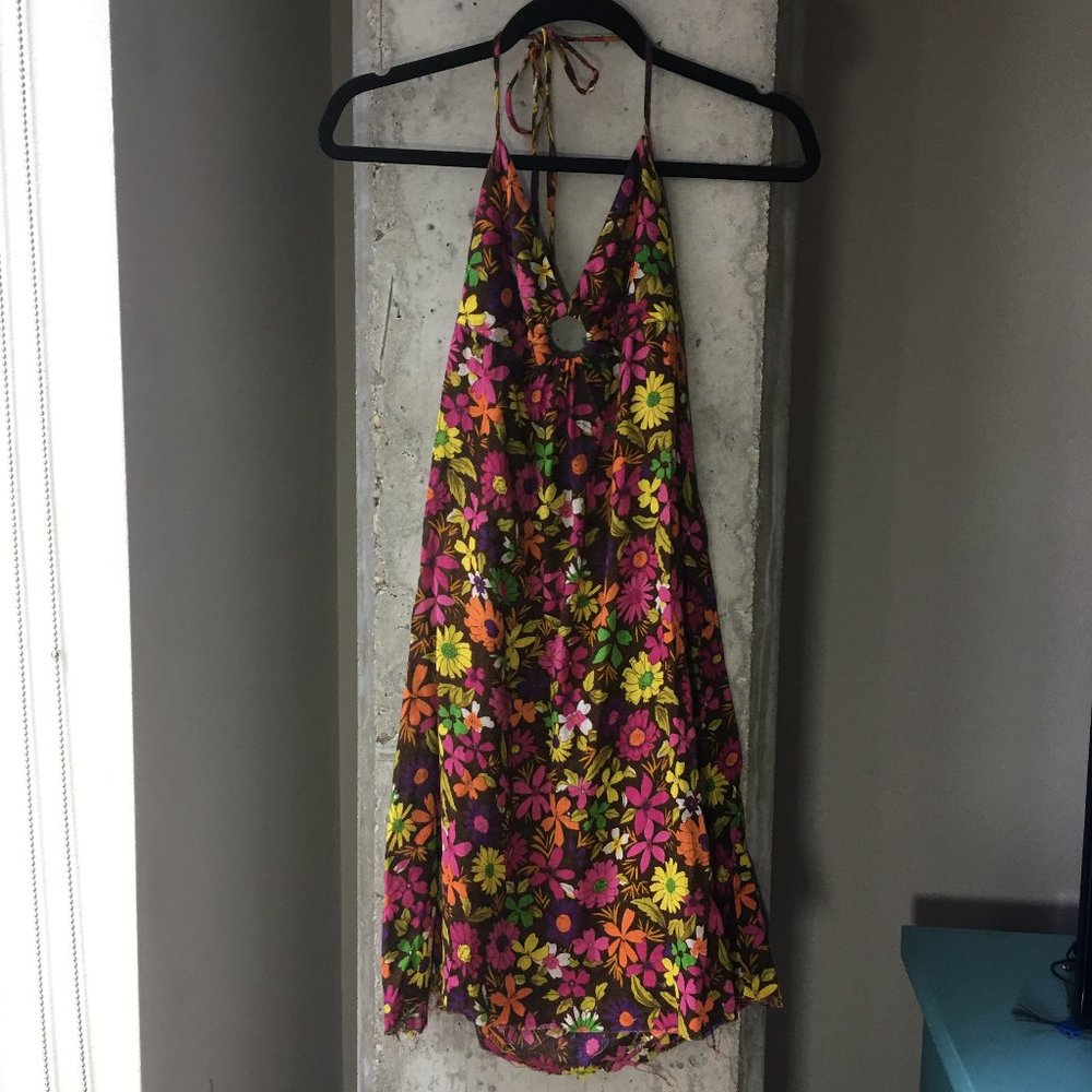 Free People Floral Summer Beach Halter Dress